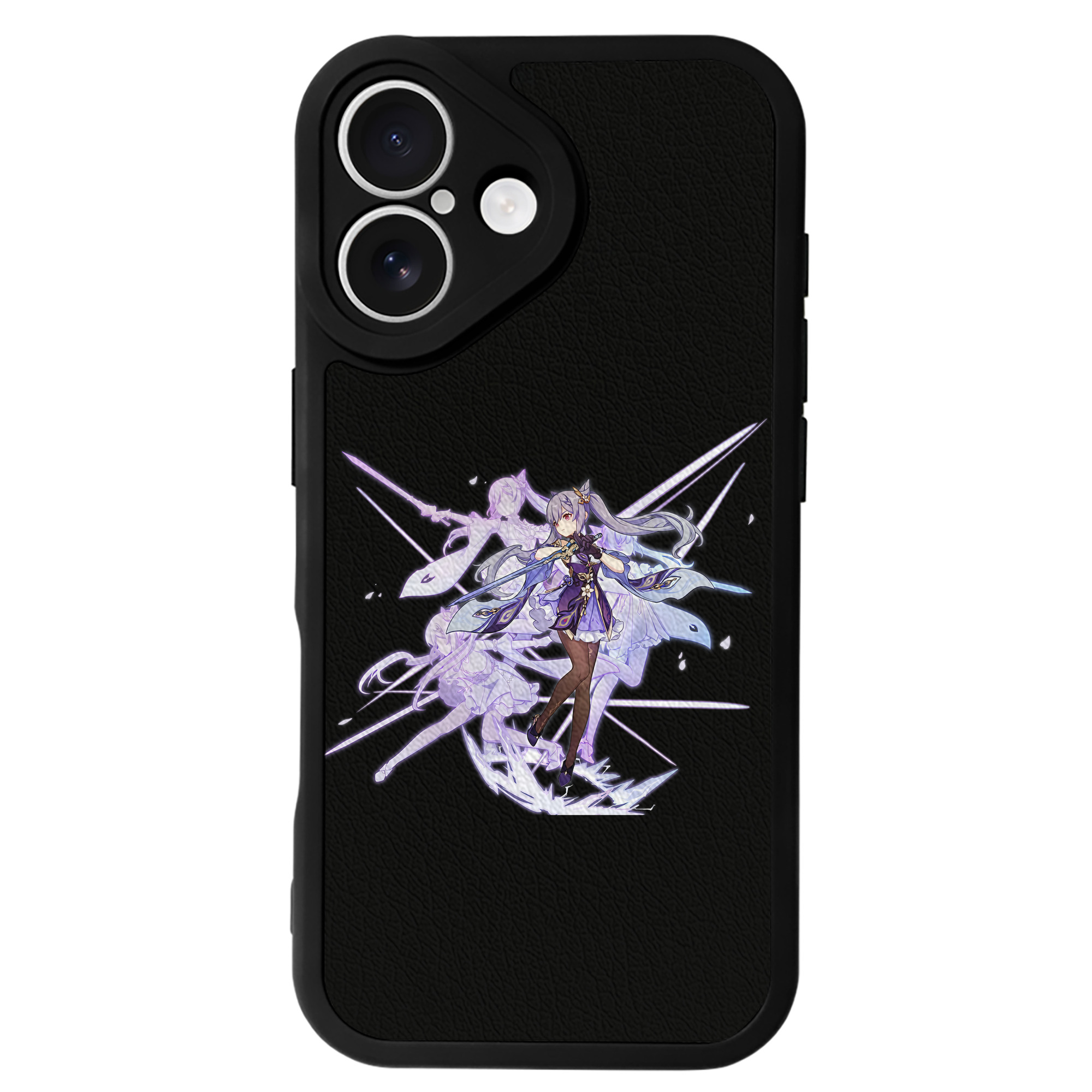 げんし神 刻晴 こくせい genshin Kokusei 【iPhone 16シリーズ対応】シリコンスマホケース（レザー調） 材質：シリコン